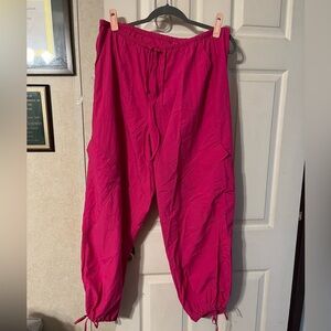 Vibrant Pink Drawstring Pants
